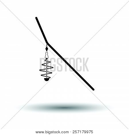 Icon Of  Fishing Feeder Net. White Background With Shadow Design. Vector Illustration.