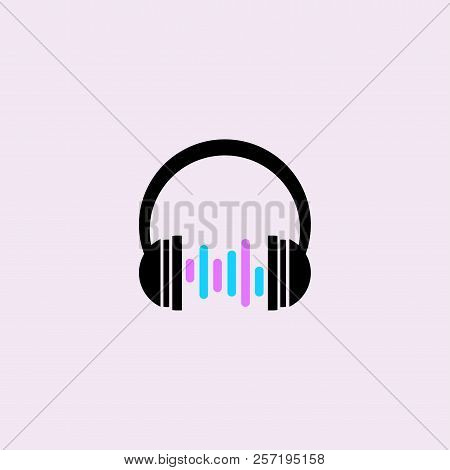 Vector Headphones Icon. Audio. Volume. Vector Illustration. Eps 10.