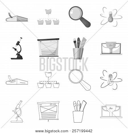 Isolated Object Of Education And Learning Icon. Collection Of Education And School Vector Icon For S