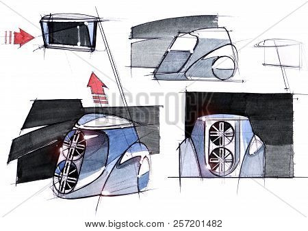 Sketch Project Is A Concept Of Multimedia Installation With An Acoustic System For Cars And Music Fe