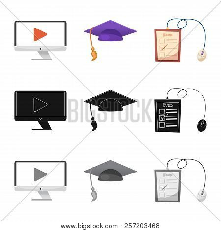 Vector Illustration Of Education And Learning Icon. Collection Of Education And School Stock Vector 
