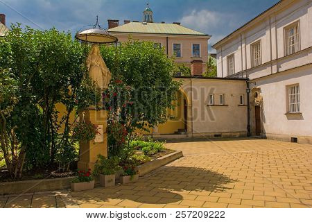 The Courtyard Of The Church Of St Jozefa On Poselska Street In Krakow, Poland