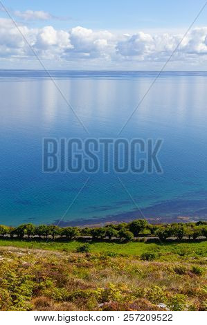 Burren Way Trail With Galway Bay In Background