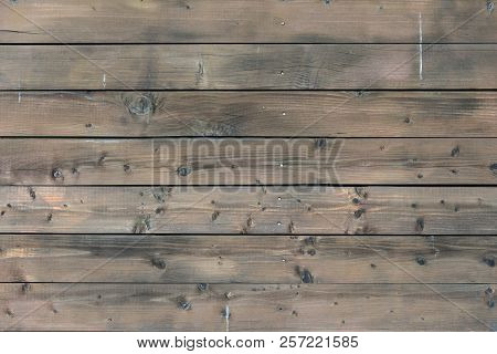Pine Wood Wall Close Up On Residentual House, Image For Background.