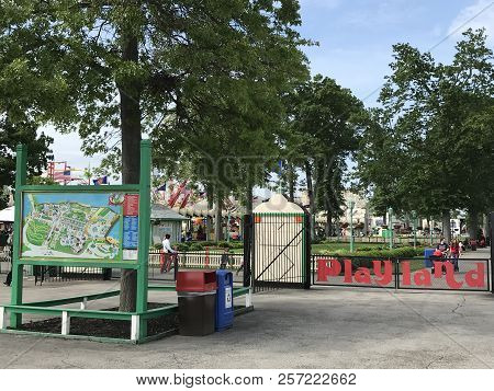 Rye, Ny - Jun 3: Playland Park In Rye, New York, As Seen On Jun 3, 2018. The Park Was Built In 1928.