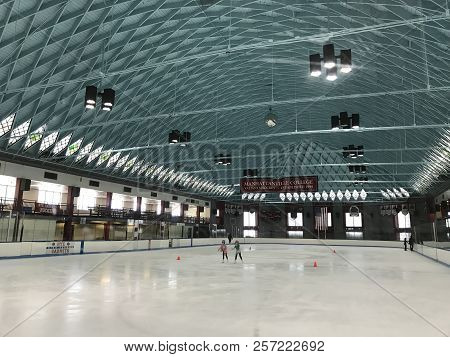 Rye, Ny - Jun 3: Ice Rink At Playland Park In Rye, New York, As Seen On Jun 3, 2018. The Park Was Bu