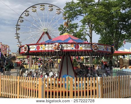Rye, Ny - Jun 3: Playland Park In Rye, New York, As Seen On Jun 3, 2018. The Park Was Built In 1928.
