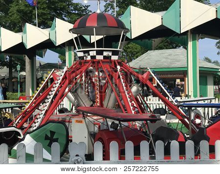 RYE, NY - JUN 3: Playland Park in Rye, New York, as seen on Jun 3, 2018. The park was built in 1928.