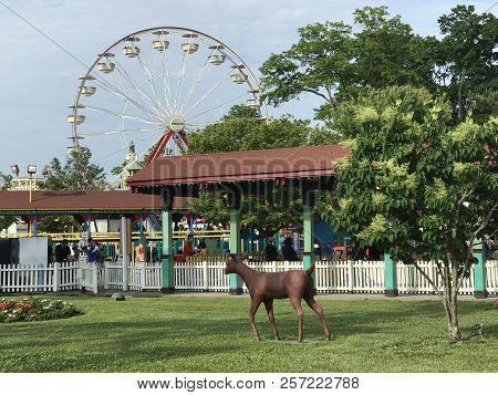 Rye, Ny - Jun 3: Playland Park In Rye, New York, As Seen On Jun 3, 2018. The Park Was Built In 1928.