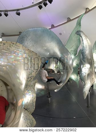 New York, Ny - Jun 9: The Seaglass Carousel At The Battery Park In New York, As Seen On Jun 9, 2018.