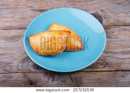 Russian Traditional Pirogi Dough Stuffed With Meat