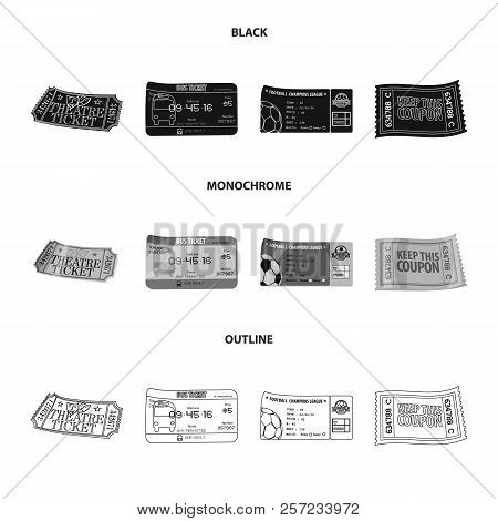 Vector Design Of Ticket And Admission Icon. Set Of Ticket And Event Vector Icon For Stock.