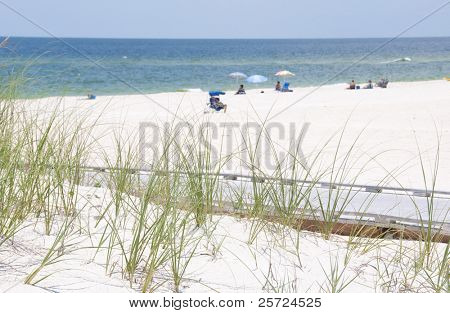 Beachgoers บนหาดฟลอริดา Panhandle