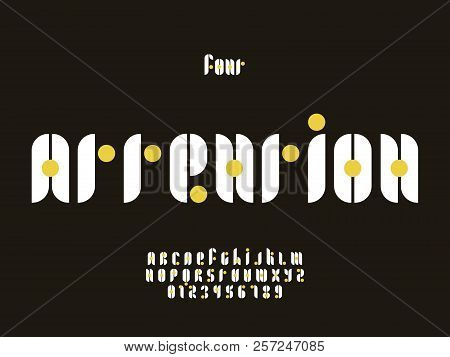 Attention Font. Vector Alphabet Letters. Typeface Design.
