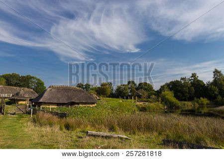 Old Viking Houses In Museum In Lejre, Denmark