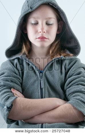 girl looking sad and depressed