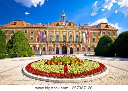 Sombor Square And City Hall View, Vojvodina Region Of Croatia