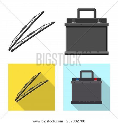 Vector Design Of Auto And Part Icon. Set Of Auto And Car Stock Vector Illustration.