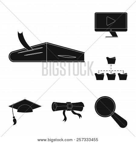 Isolated Object Of Education And Learning Icon. Collection Of Education And School Vector Icon For S