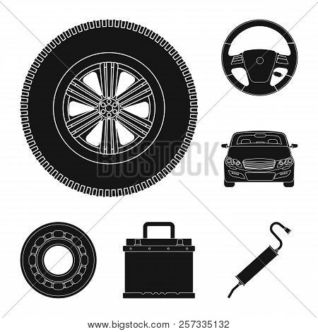 Vector Illustration Of Auto And Part Logo. Collection Of Auto And Car Stock Symbol For Web.
