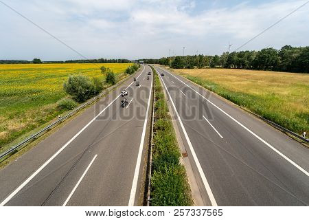 Senftenberg, Germany - July 05, 2018: Bundesautobahn 13 (federal Highway) Is An Autobahn In Eastern 