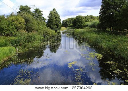 River Fog In Front Of Gustrow In Germany
