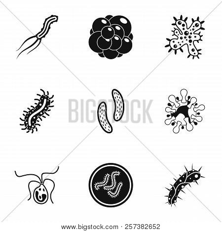 Bacteria Simple Vector Icon Bacteria Icons Set. Image & Photo (Free Trial) | Bigstock