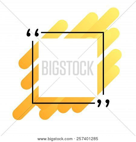 Quotation Template In Quotes. Creative Vector Banner Illustration With A Quote In A Frame With Quote