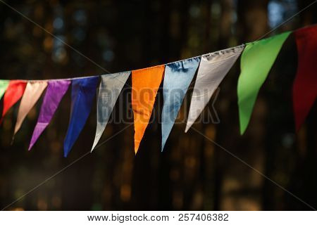 Carnival Garland With Flags, Decorative Party Pennants For Birthday Celebration, Festival And Fair D