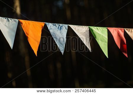 Carnival Garland With Flags, Decorative Party Pennants For Birthday Celebration, Festival And Fair D