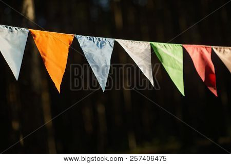 Carnival Garland With Flags, Decorative Party Pennants For Birthday Celebration, Festival And Fair D