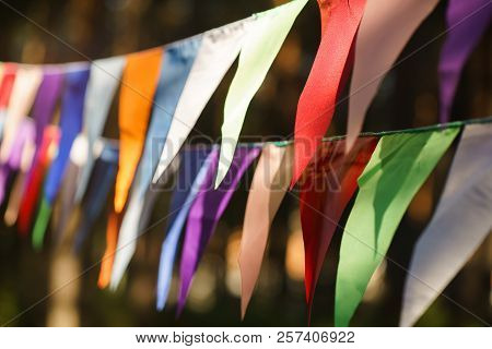 Carnival Garland With Flags, Decorative Party Pennants For Birthday Celebration, Festival And Fair D