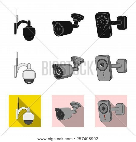 Vector Illustration Of Cctv And Camera Logo. Set Of Cctv And System Stock Vector Illustration.