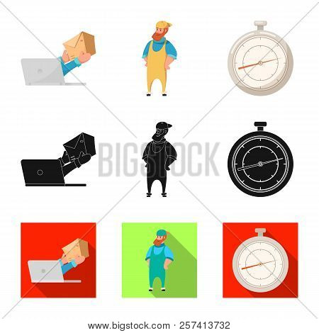 Vector Illustration Of Goods And Cargo Logo. Set Of Goods And Warehouse Stock Vector Illustration.