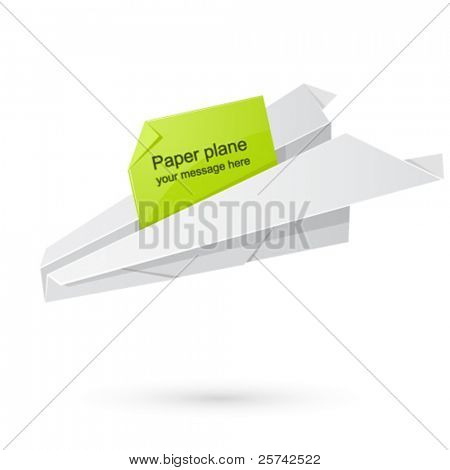 เครื่องบินกระดาษข้อความของการถือครอง