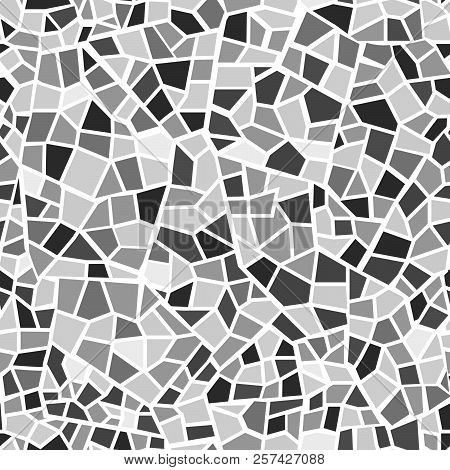 Abstract Mosaic Sheet Seamless Pattern. Geometric Tile Background. Ceramic Fragment Decorative Backd