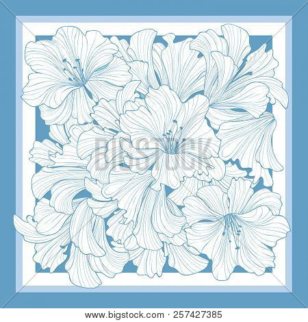 Floral Pattern Decor For Silk Tiussiue. Flower Background