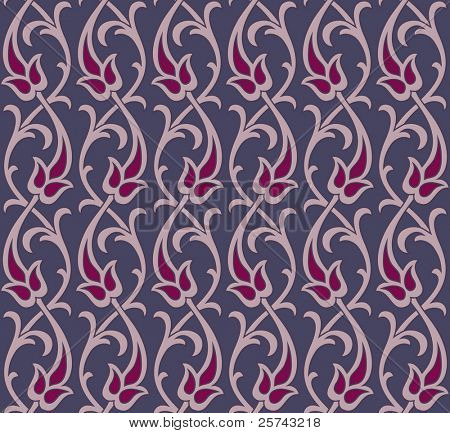 genaue abstract seamless Pattern mit stilisierten flora