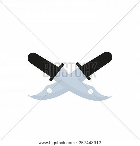 Two Knifes, Vector Illustration Isolated On White Background .