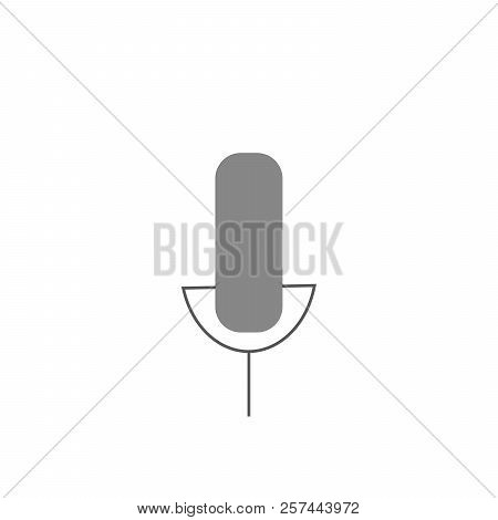 Microphone Logo, Vector Illustration Isolated On White Background.