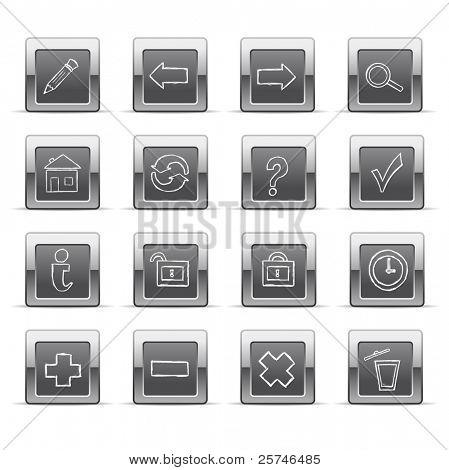 Hand dras web ikoner