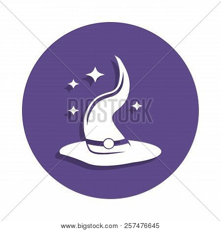 Magic Hat Icon In Badge Style. One Of Magic  Collection Icon Can Be Used For Ui, Ux