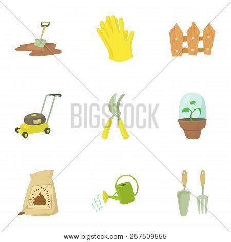 Kaleyard Icons Set. Cartoon Illustration Of 9 Kaleyard Icons For Web