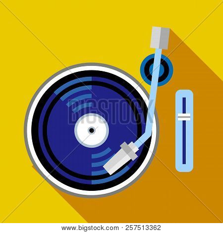 Record Player Phonograph Icon. Flat Illustration Of Record Player Phonograph Icon For Web Design