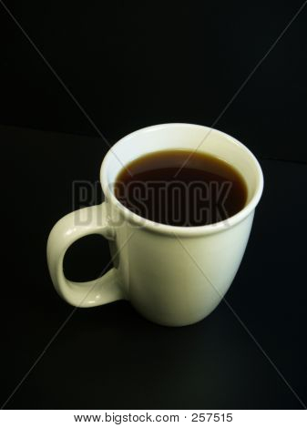 Witte Coffee Cup op zwart