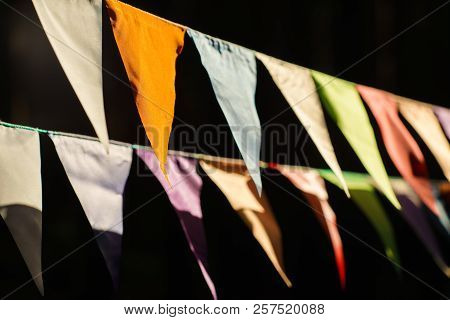 Carnival Garland With Flags, Decorative Party Pennants For Birthday Celebration, Festival And Fair D