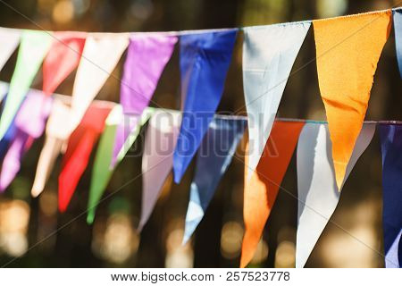Carnival Garland With Flags, Decorative Party Pennants For Birthday Celebration, Festival And Fair D