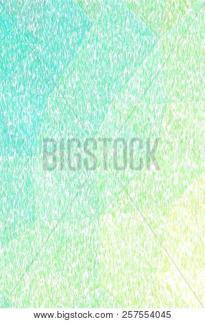 Handsome Abstract Illustration Of Pink, Green, Yellow And Lapis Lazuli Color Pencil Paint. Beautiful