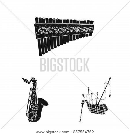Isolated Object Of Music And Tune Symbol. Collection Of Music And Tool Stock Vector Illustration.