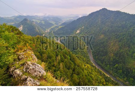 View From The Top Of Sokolica In Pieniny. Poland